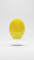 Sunny yellow mini facial cleansing brush