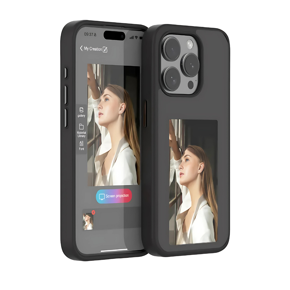 E-Ink Display Phone Case – Customizable Notifications & Artwork Screen