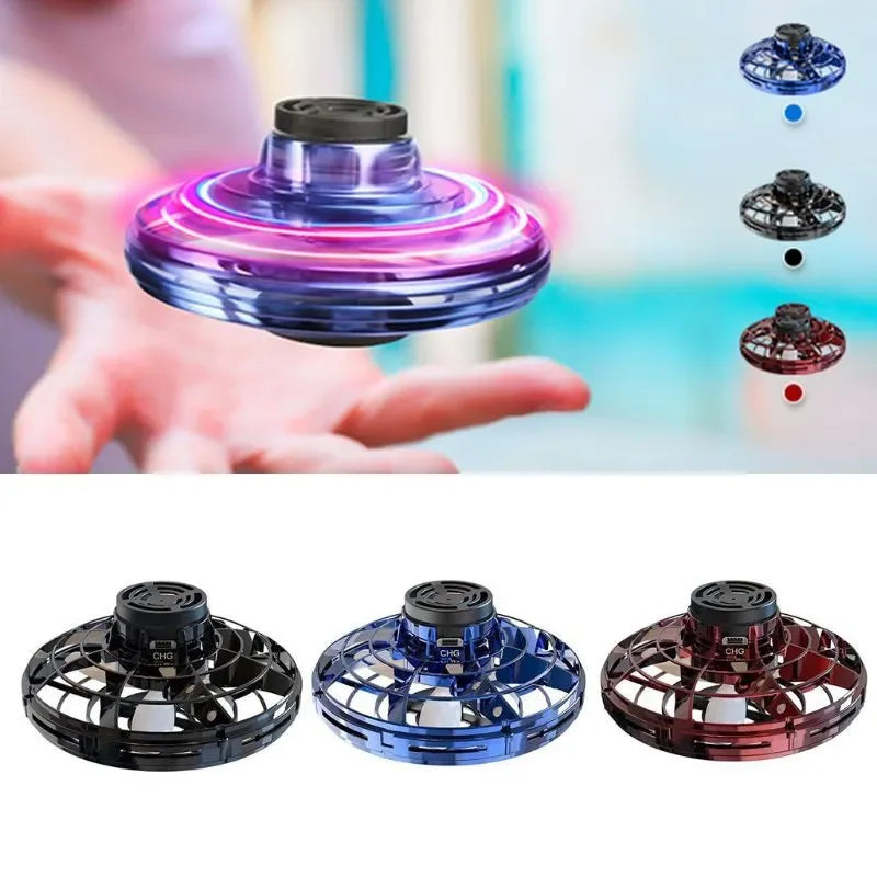 LED UFO Flying Spinner Toy – Hand-Controlled Mini Drone for Kids & Adults