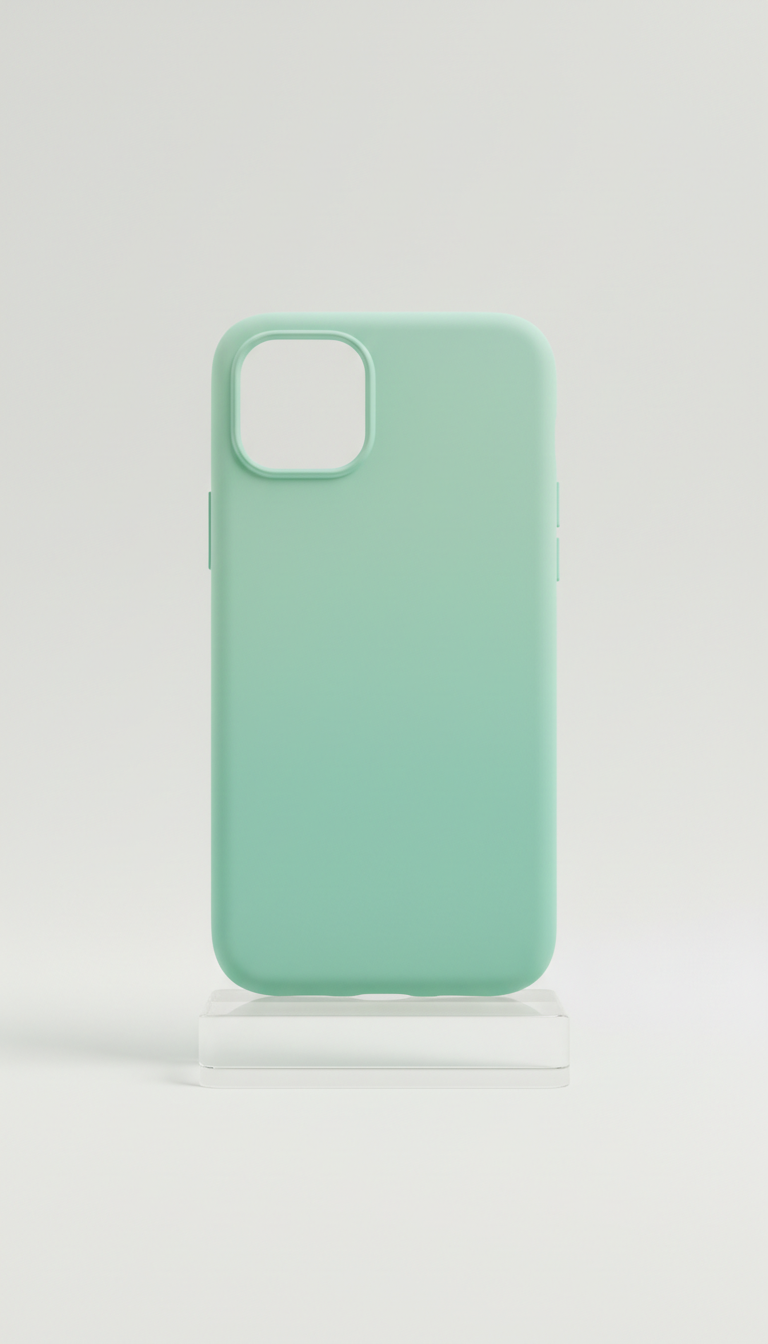 Mint silicone phone case