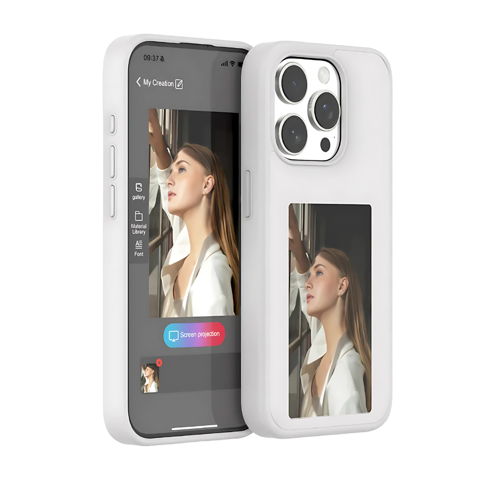 E-Ink Display Phone Case – Customizable Notifications & Artwork Screen