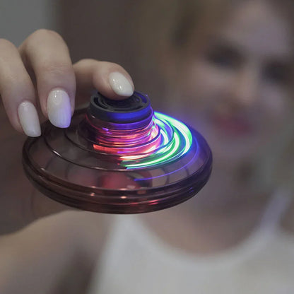 LED UFO Flying Spinner Toy – Hand-Controlled Mini Drone for Kids & Adults