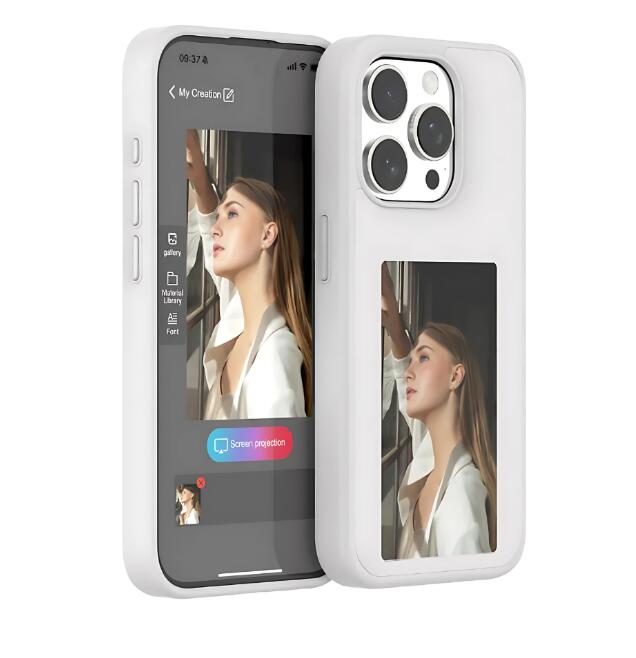 E-Ink Display Phone Case – Customizable Notifications & Artwork Screen