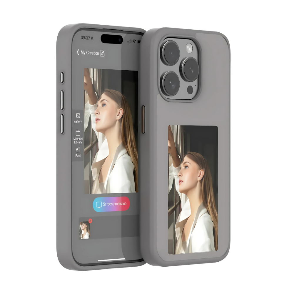 E-Ink Display Phone Case – Customizable Notifications & Artwork Screen