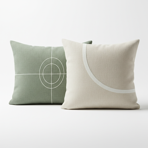 Linen Throw Pillow Cover Set 2pc