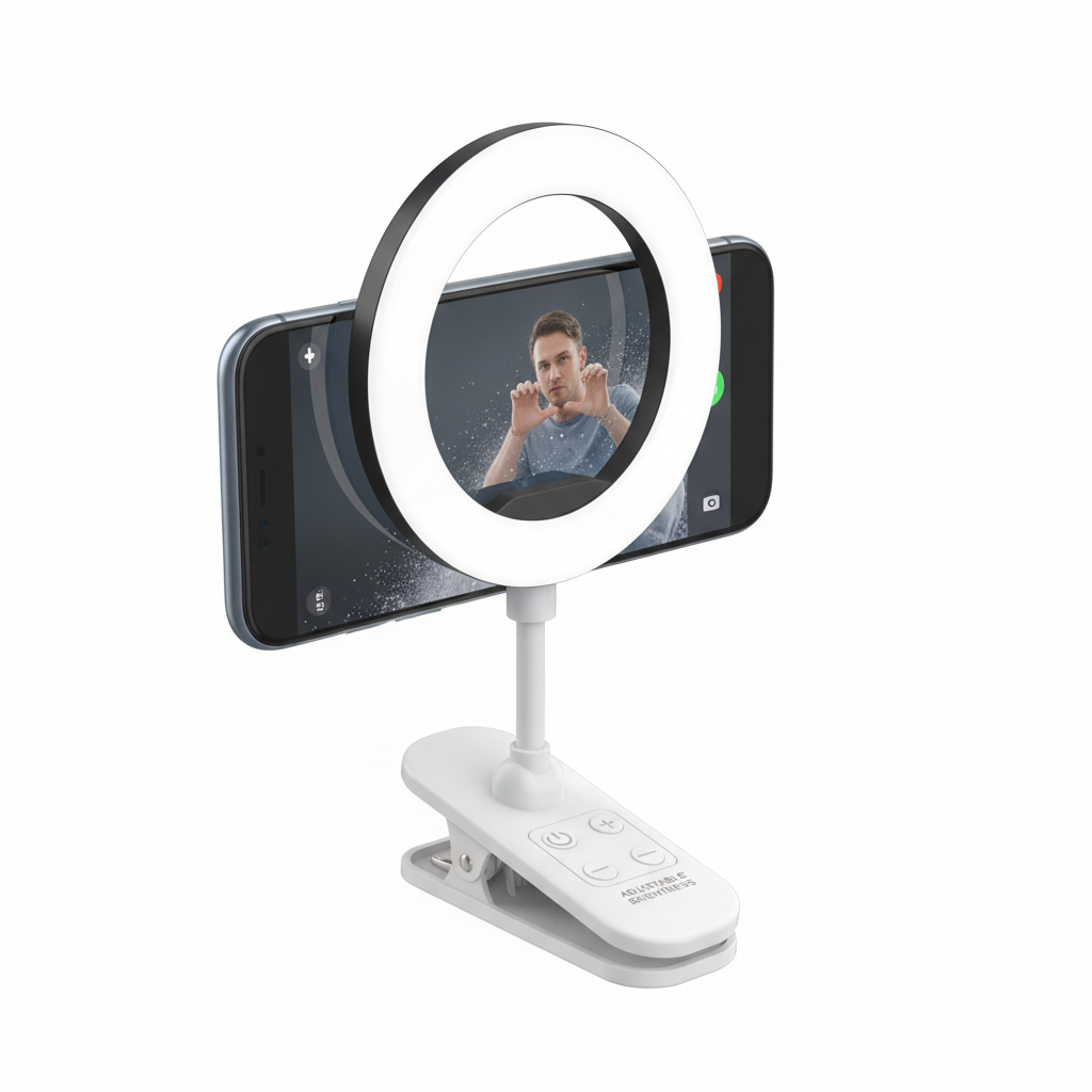Clip-On Ring Light for Phone Selfie & Video