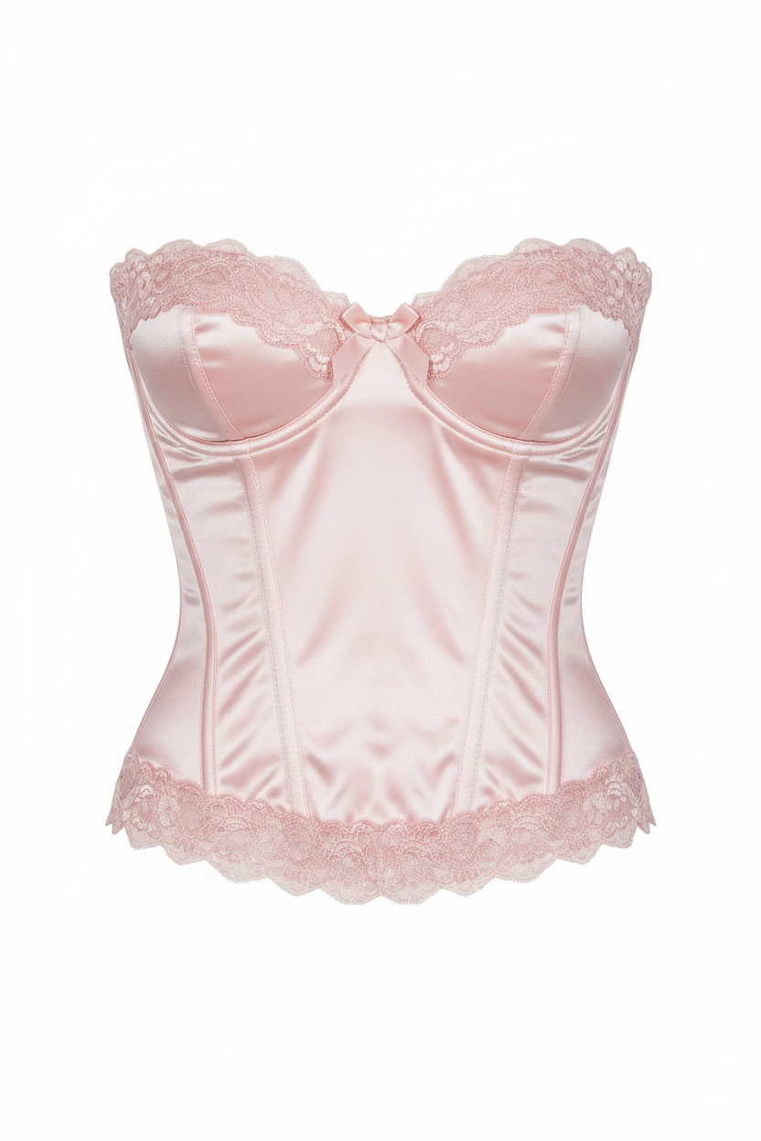 Satin Corset Bustier Top