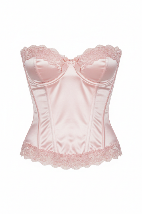 Satin Corset Bustier Top