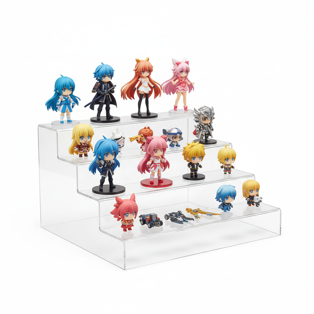Anime Figurine Display Stand Set
