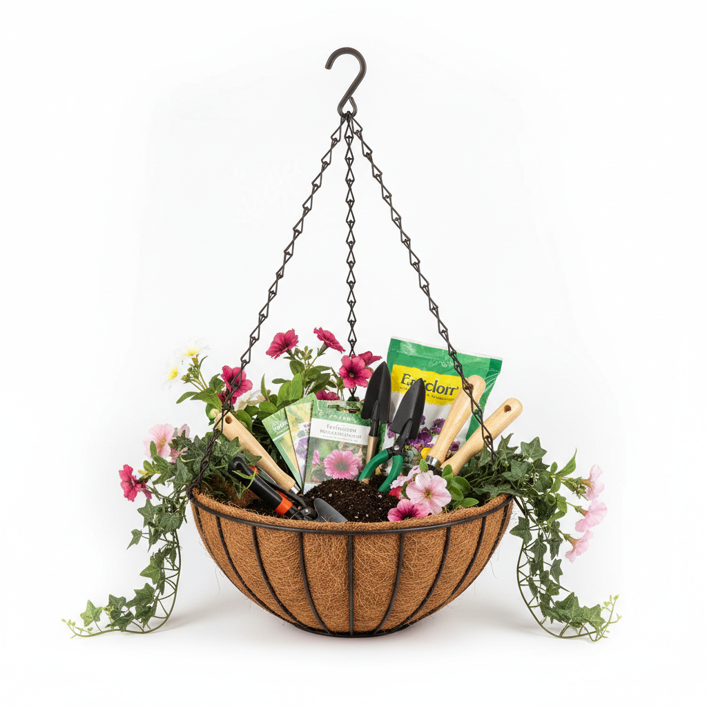 Hanging Basket Planter with Coco Liner 14-Inch