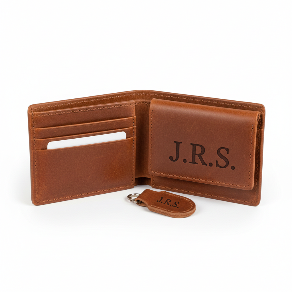 Personalized Engraved Leather Wallet