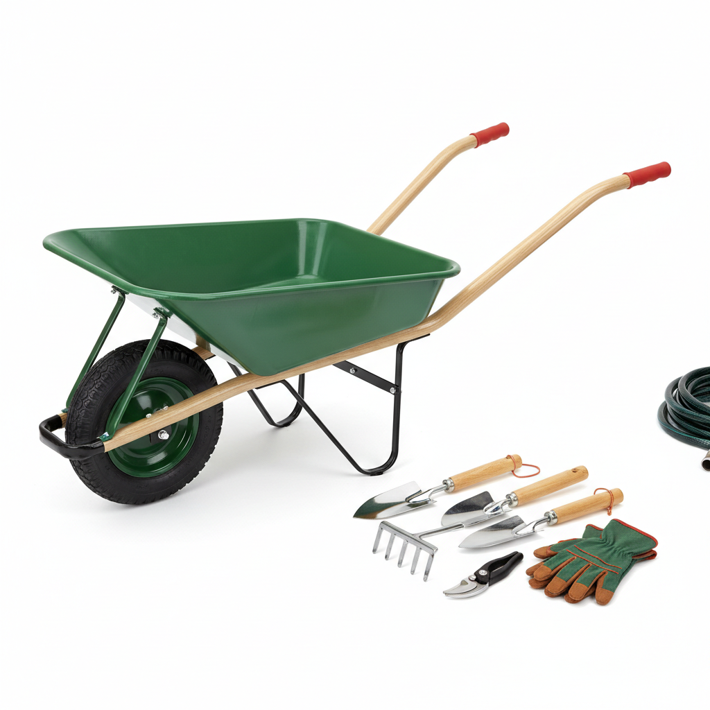 Single Wheel Garden Wheelbarrow 4 Cu Ft