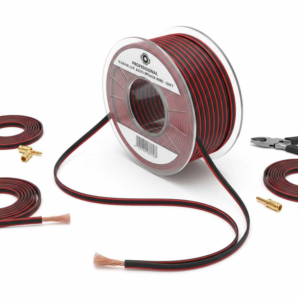 16-Gauge Car Audio Speaker Wire 50-Foot Spool