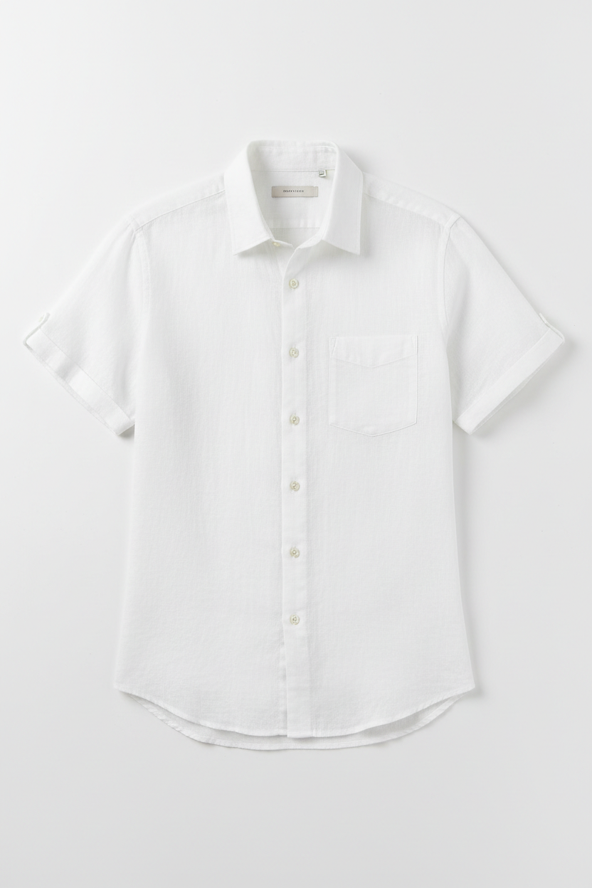 Men's Short Sleeve Linen Shirt