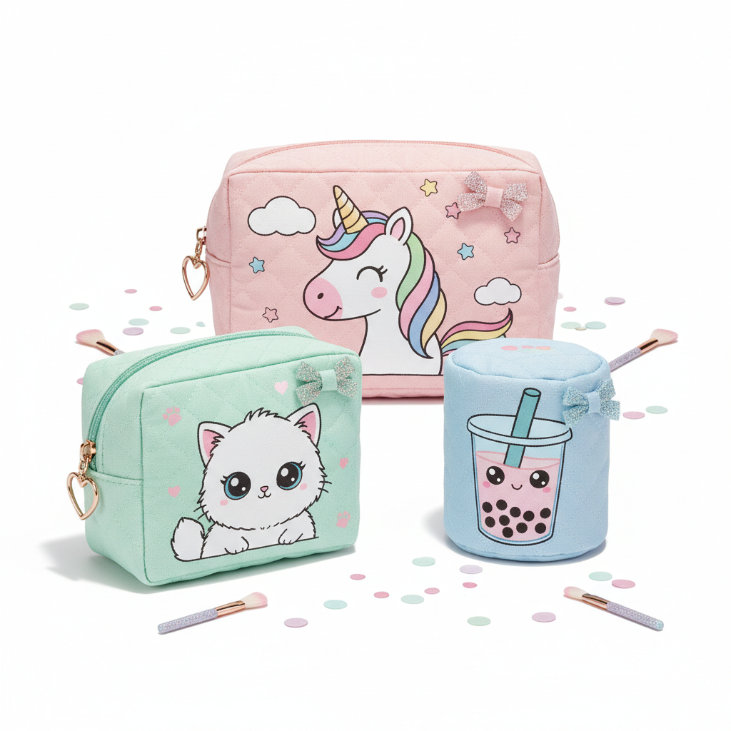 Kawaii Makeup Bag Set