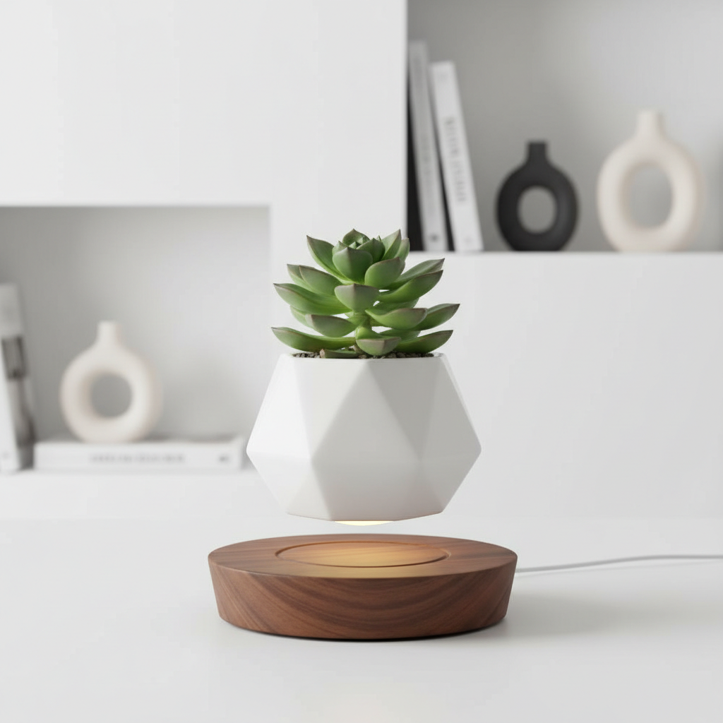 Magnetic Levitating Plant Pot