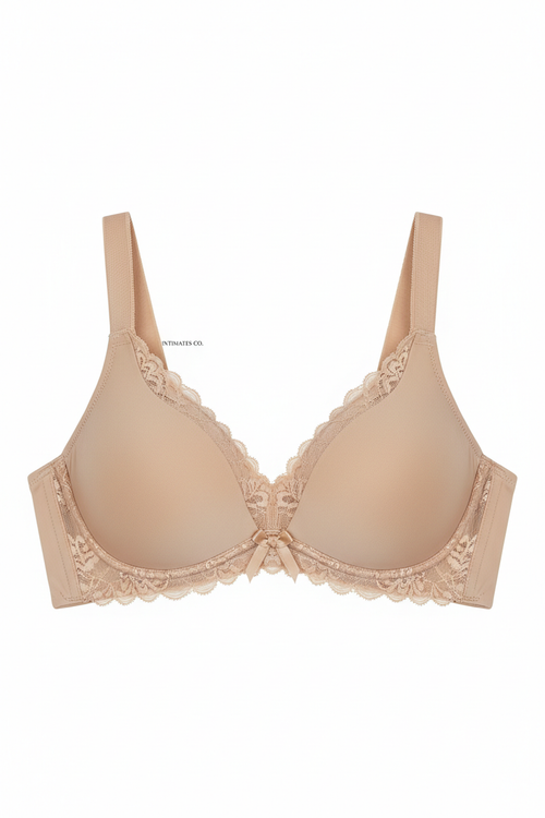 Women's Wireless Soft Cup Bra with Lace Trim