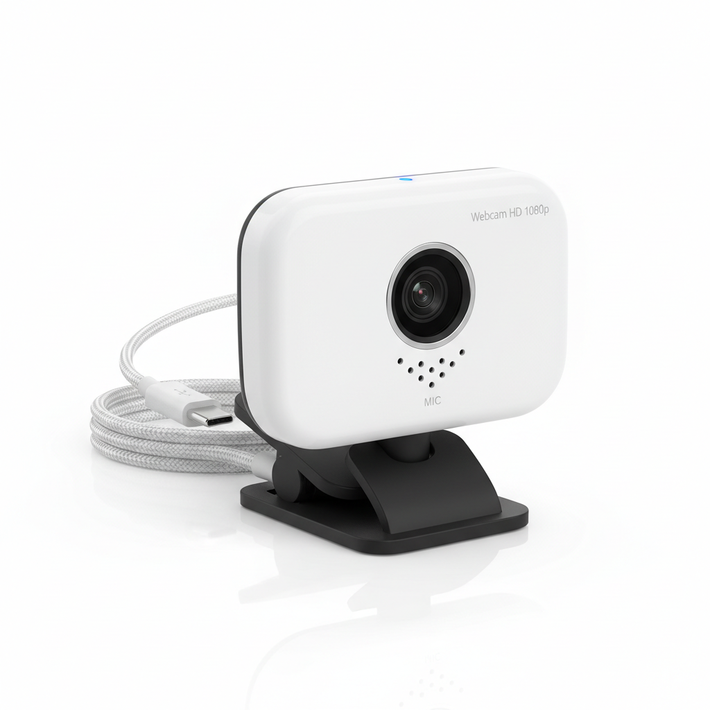 HD 1080p Webcam with Built-In Microphone
