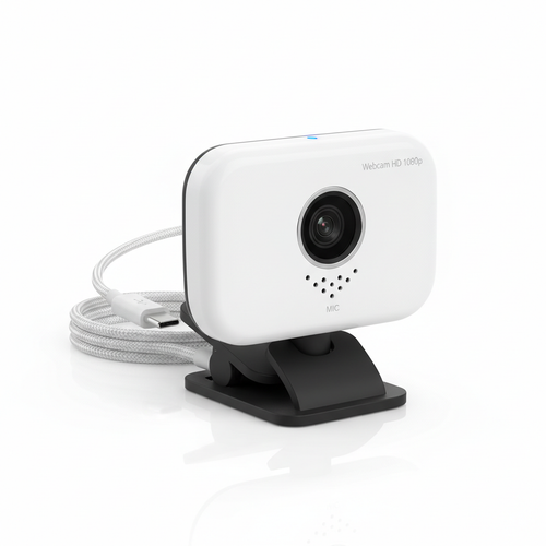HD 1080p Webcam with Built-In Microphone