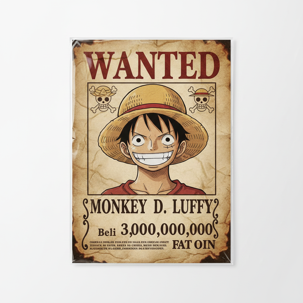 One Piece Wanted Poster Front