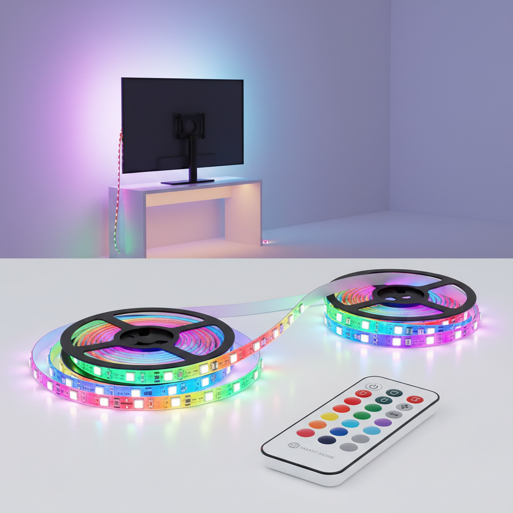 RGB LED Strip Lights App Controlled 16ft
