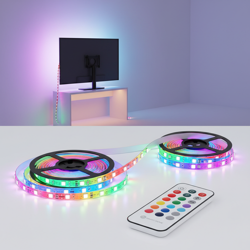 RGB LED Strip Lights App Controlled 16ft