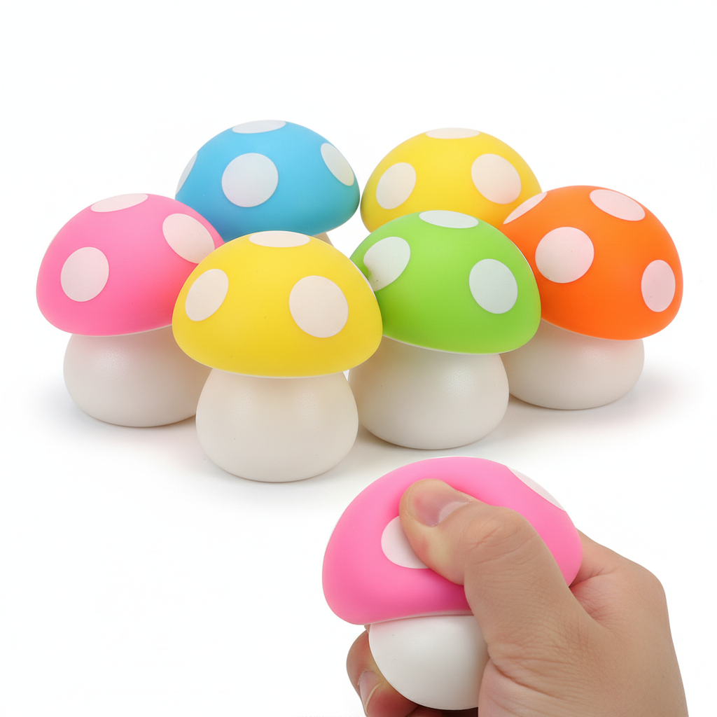 Needoh Mushroom Ball squishy stress toy