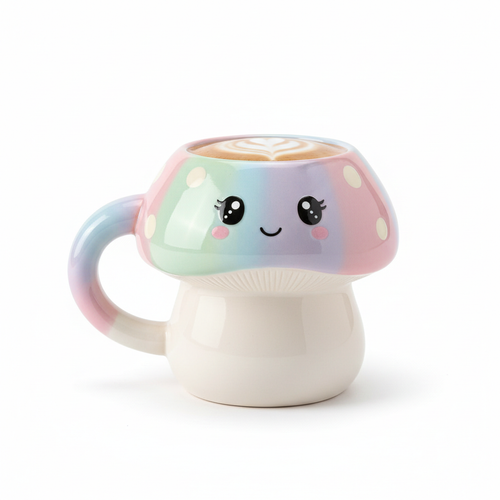 Kawaii Mushroom Latte Mug