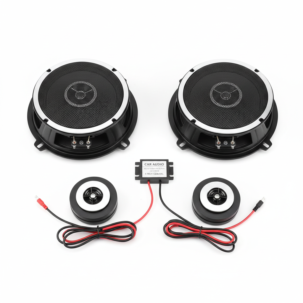 4-Inch Coaxial Car Speakers Pair