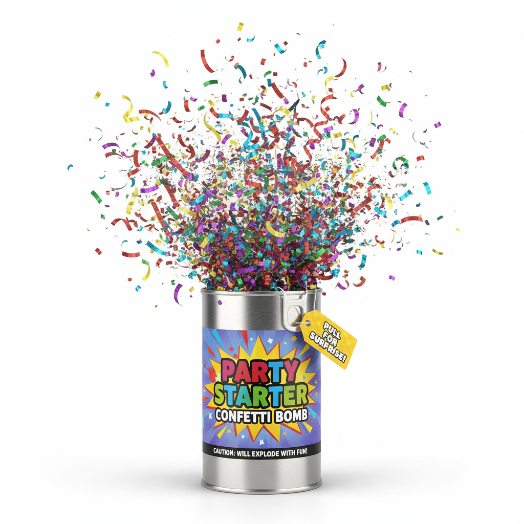 Confetti Bomb Prank Can