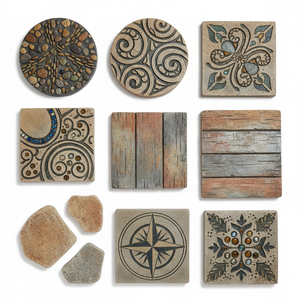 Decorative Garden Stepping Stones Set of 3