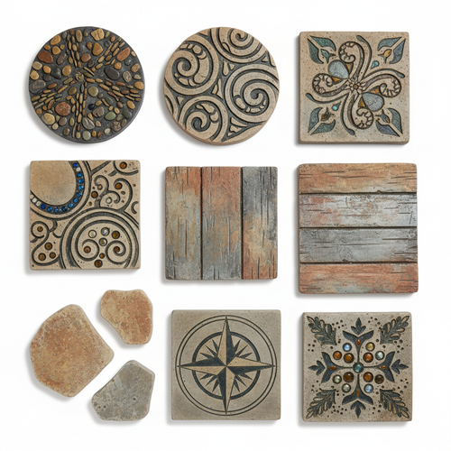 Decorative Garden Stepping Stones Set of 3