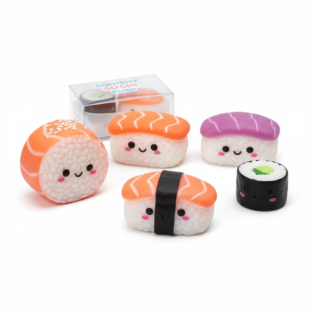 Needoh Snacking Sushi Set squishy stress toys