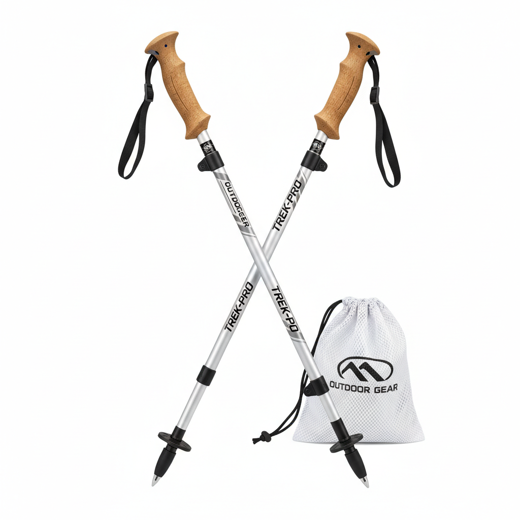 Collapsible Aluminum Trekking Poles Set of 2