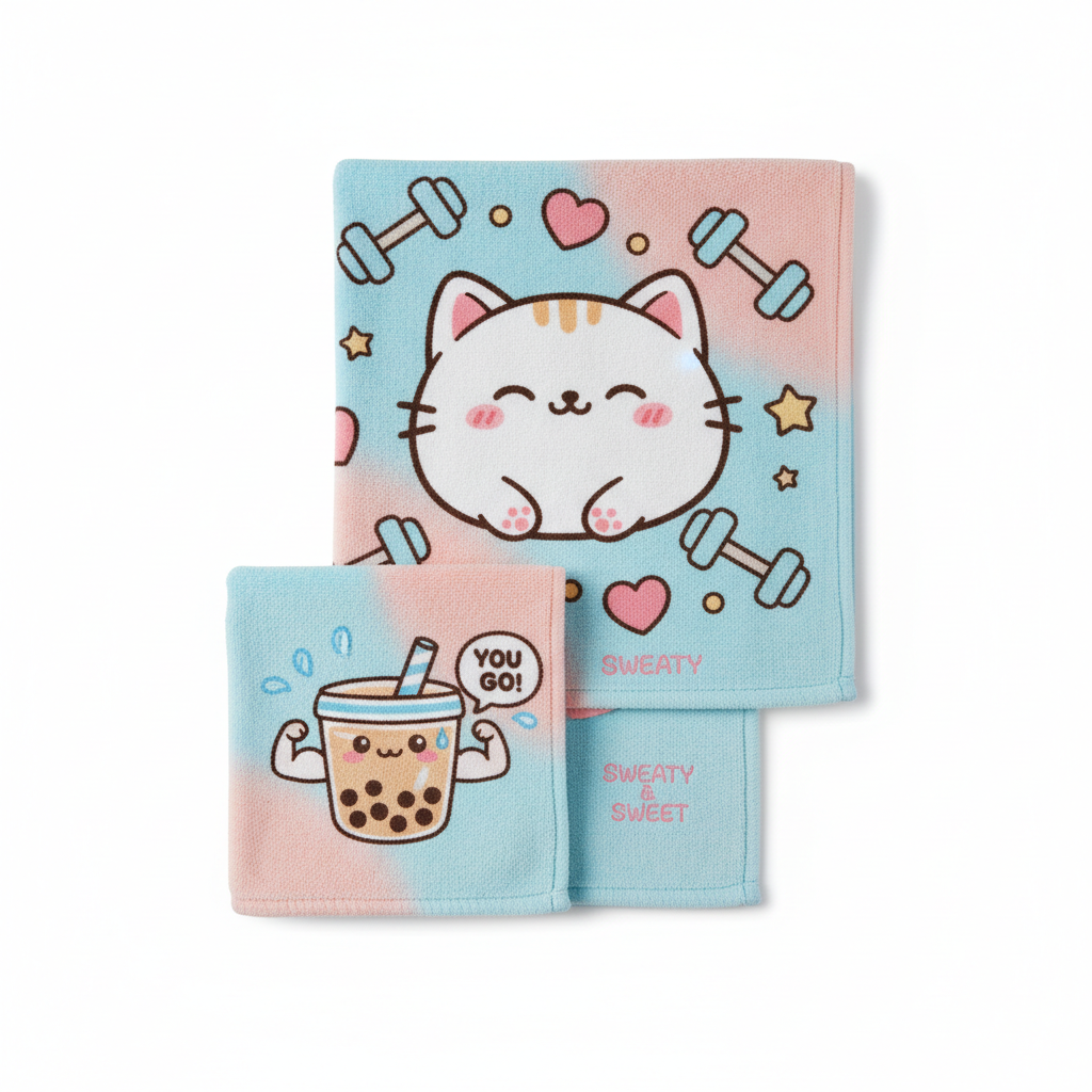 Kawaii Gym Towel Set