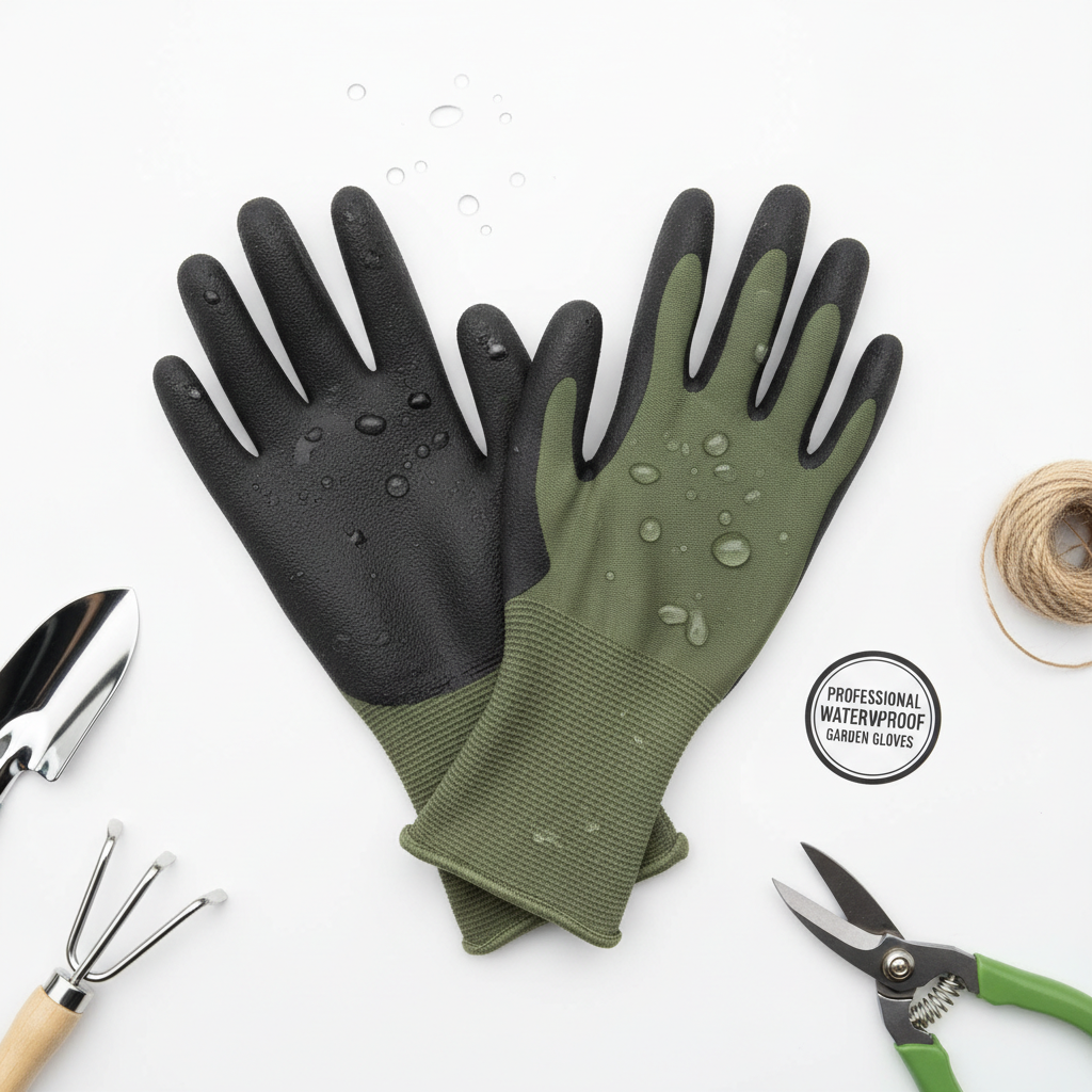 Waterproof Garden Gloves with Grip Coating