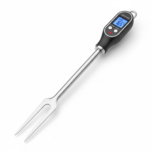 BBQ Fork with Built-In Thermometer
