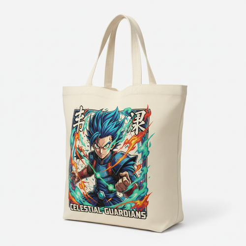 Large Canvas Anime Tote Bag