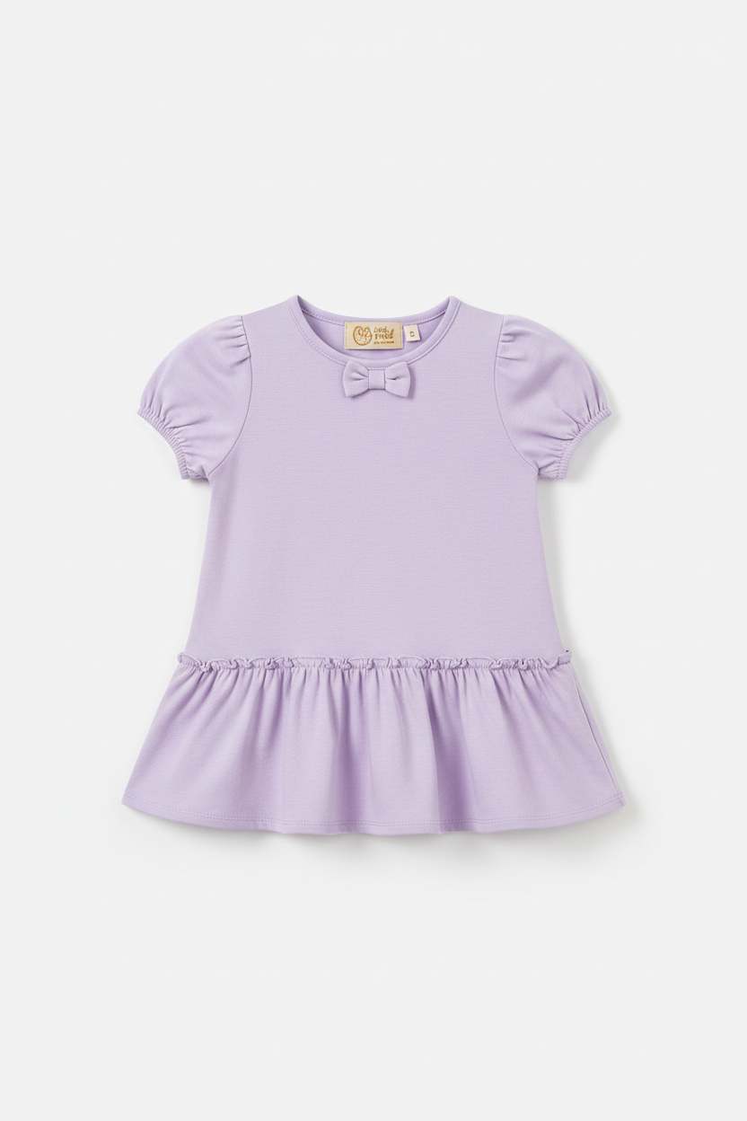Girls' Ruffle Hem Casual Dress