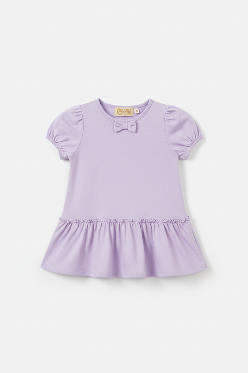 Girls' Ruffle Hem Casual Dress