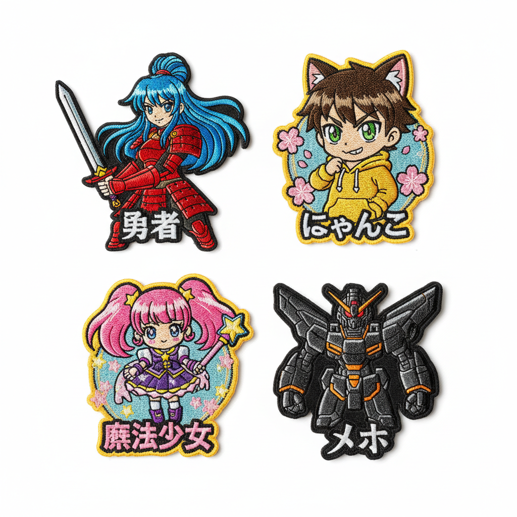 Anime Embroidered Patch Set