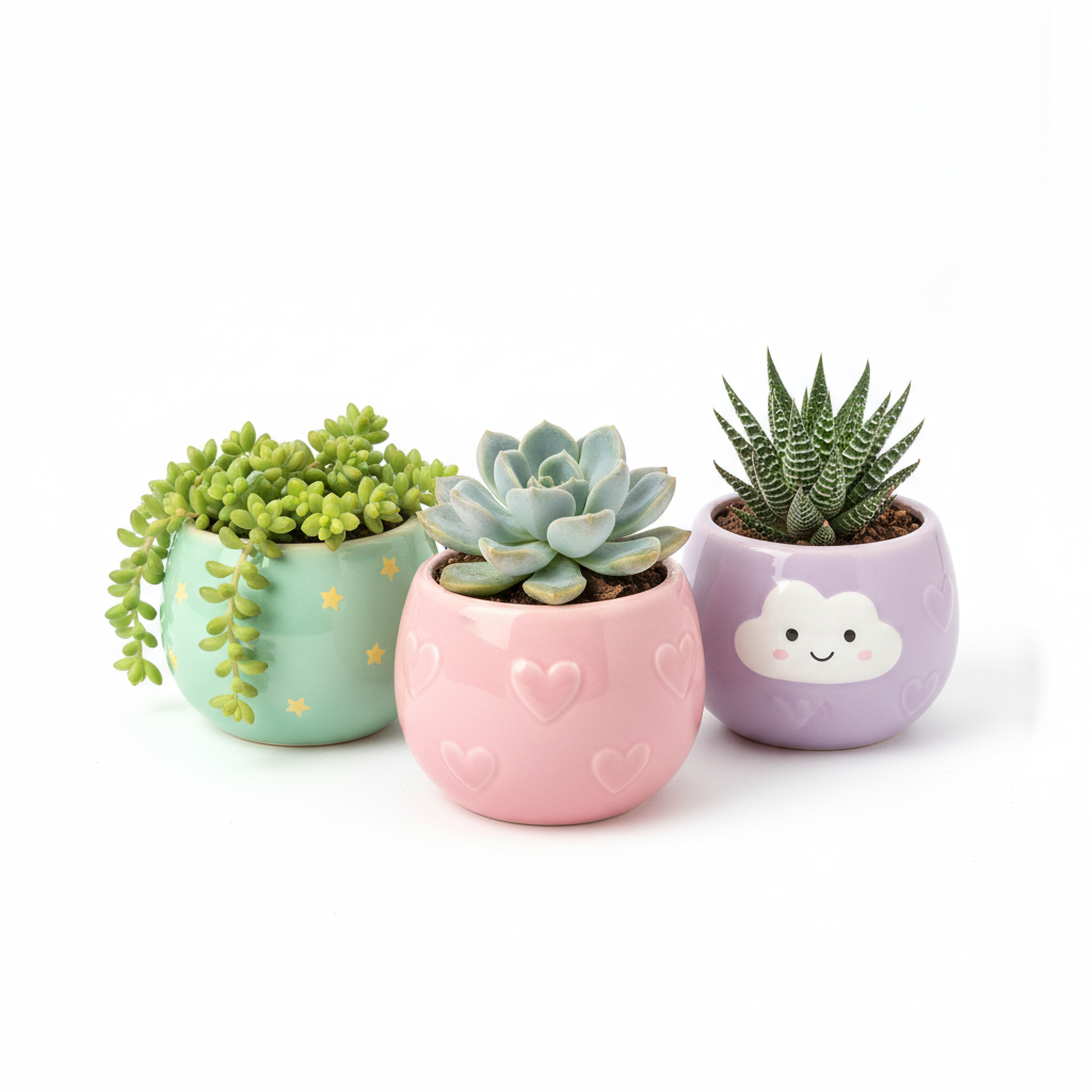 Kawaii Succulent Set