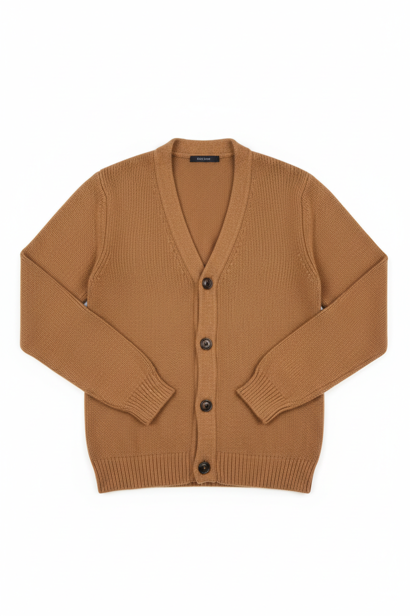 Men's Button-Front Knit Cardigan