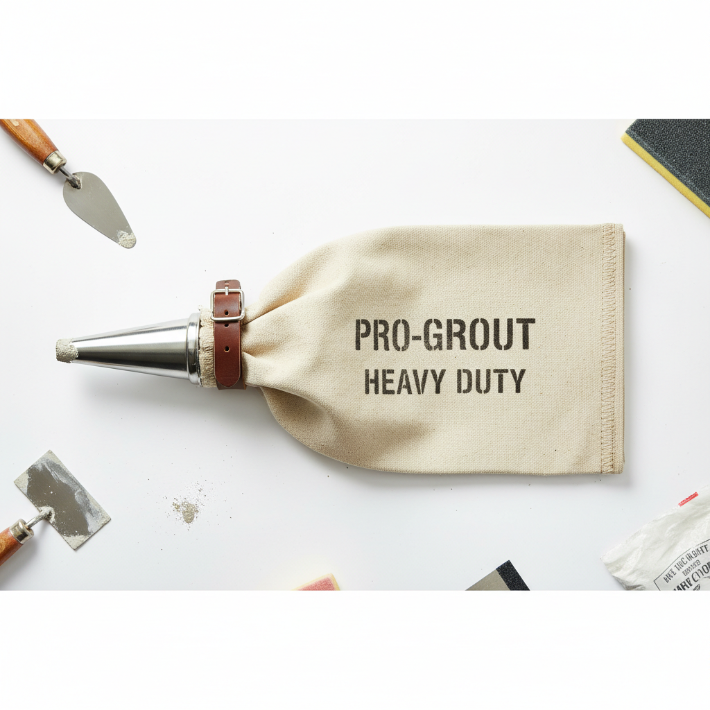 Heavy Duty Canvas Grout Bag with Metal Nozzle