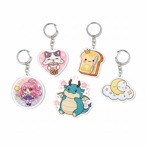 Anime Charm Keychain Set 5pc
