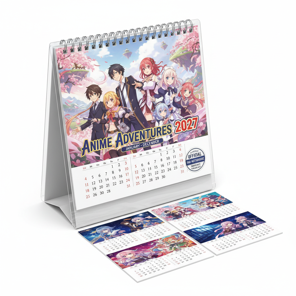 Anime Desk Calendar 2027