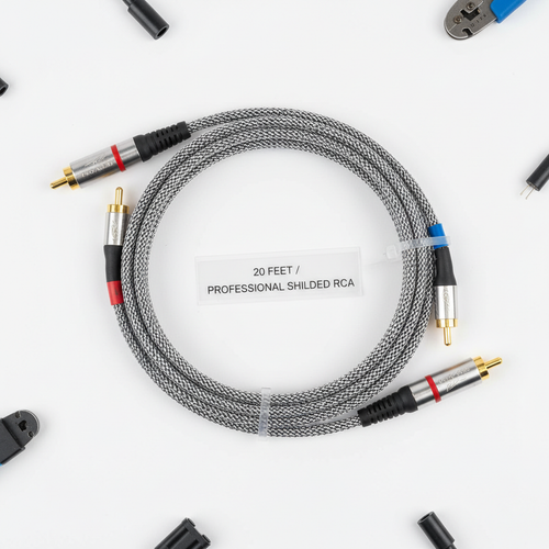 20-Foot Shielded RCA Interconnect Cables