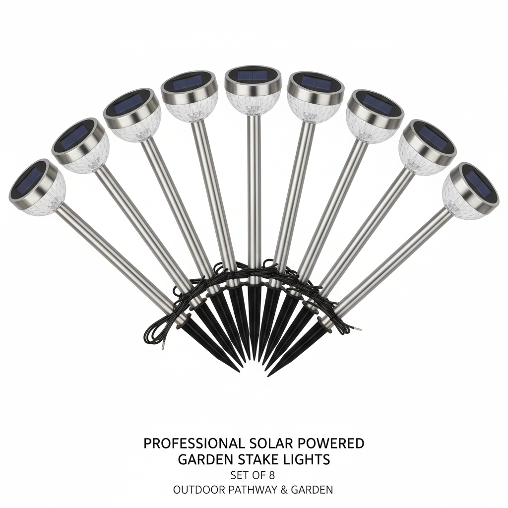 Solar Garden Pathway Lights 8-Pack