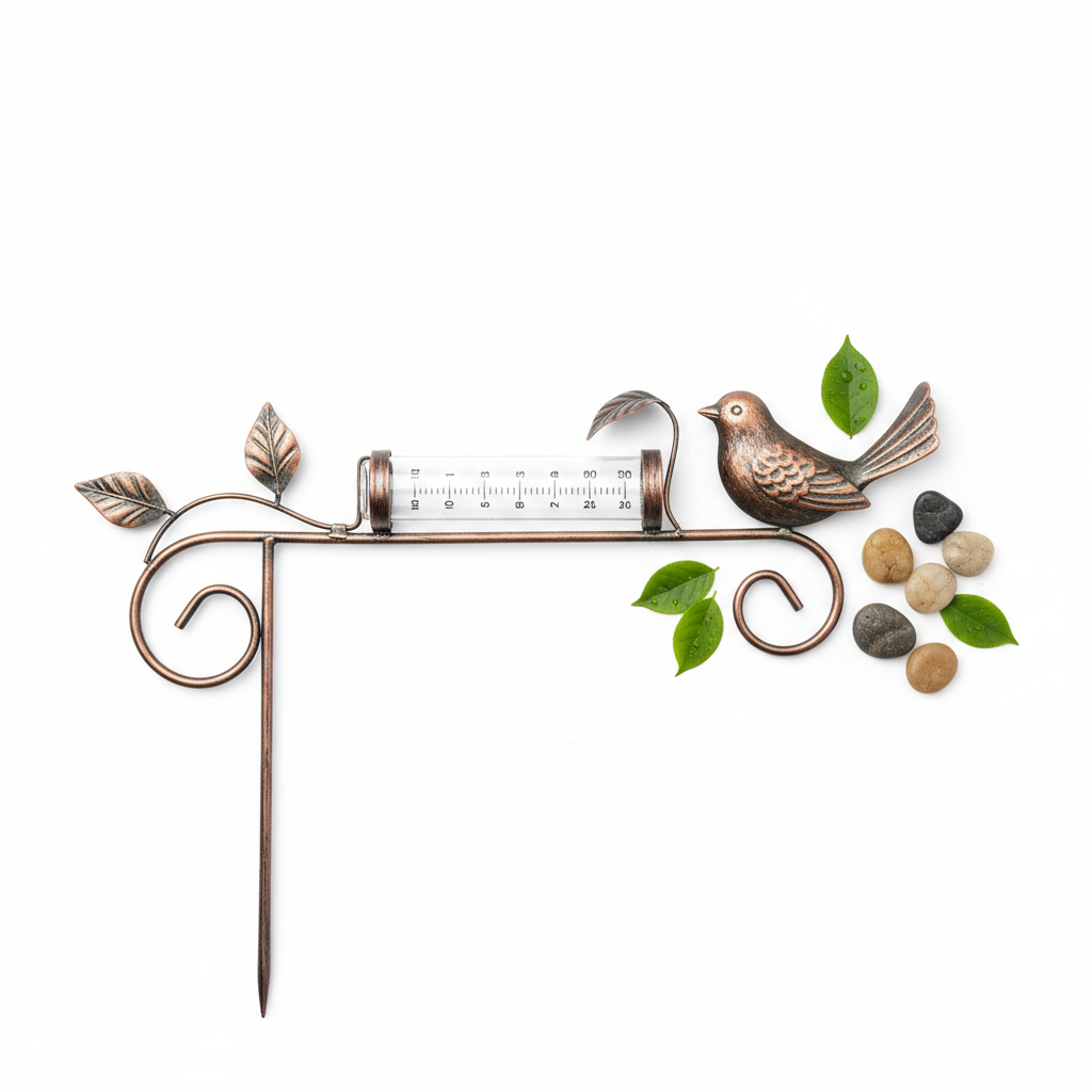 Decorative Garden Rain Gauge Stake