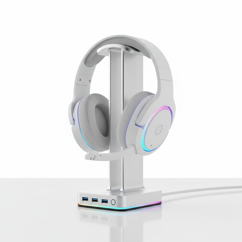 Gaming Headset Stand with USB Hub
